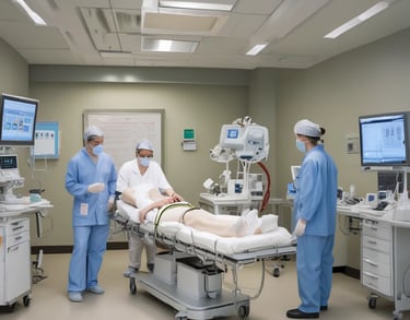 a man riding a skateboard down a street next to tall buildings