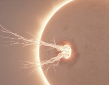 A 3D medical illustration of a human sperm cell fertilizing an egg during conception.