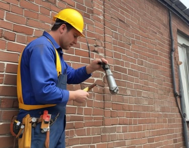 a man riding a skateboard down a street next to tall buildings