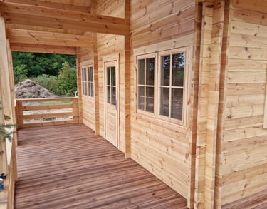 houten prefab tuinhuis 44mm