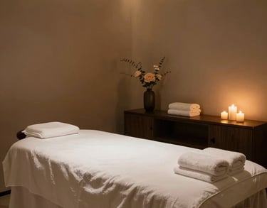 a man riding a skateboard down a street next to tall buildings