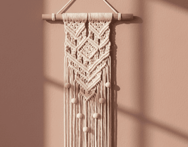 tapiz para pared macrame, diseño personalizado tejido a mano por kaalm mx