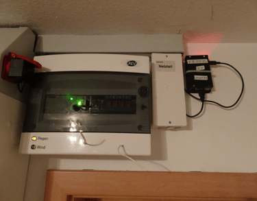 Schaltschrank für die Sonnenschutzsteuerung.