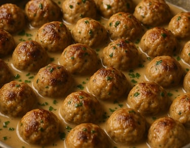 Swedish Meatballs -savory morsels of small meatballs