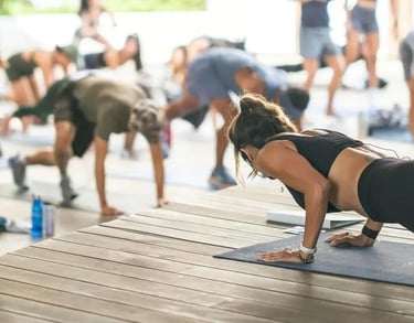 workout session at a fitness retreat south africa