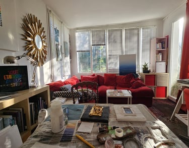 Vue de l'atelier d'Isabelle Vialard