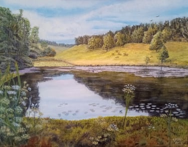 The Hidden Lake Acrylic on Canvas