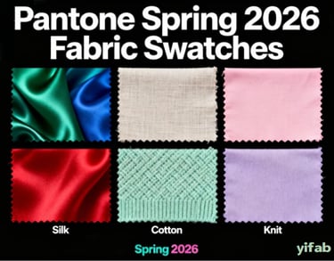 Pantone Spring 2026 Fabrics: Silk, Cotton & Knit Swatches in Trend Colors