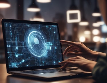 a man riding a skateboard down a street next to tall buildings