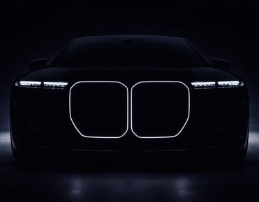 teaser do BMW Série 7 2026 revelando novo design frontal