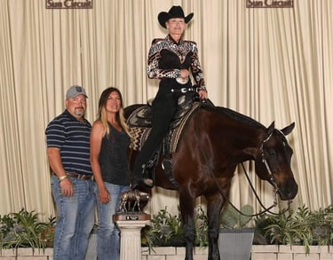 Buck & Kelly with their show horse in Montana