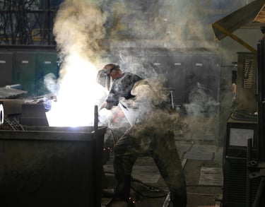 Travail de soudure en atelier