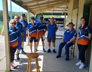 RCQ Members relax with Jerrabomerra helpers