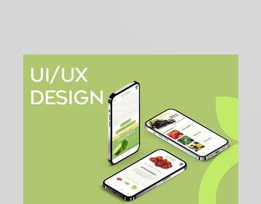 UX/UI design case study showing a mobile app design with intuitive navigation and modern aesthetics.