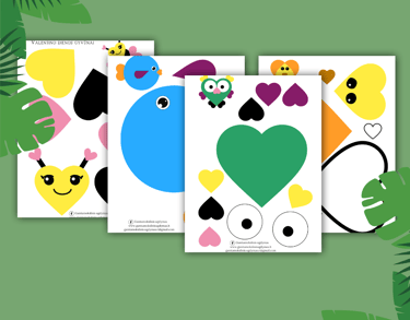 Nemokamos užduotys PDF iškirpk ir suklijuok