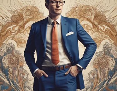 a man riding a skateboard down a street next to tall buildings