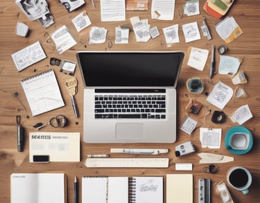a man riding a skateboard down a street next to tall buildings