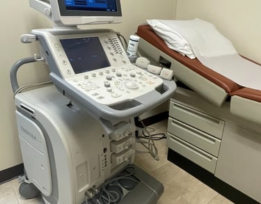 Ultrasond room & machine in Luxury Therapy & Ultrasound Center