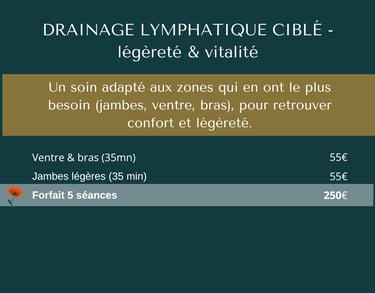 drainage lymphatique jambe - massage ventre