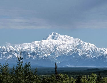 Anchorage, AK - Mt Denali has snow on the peaks all year long