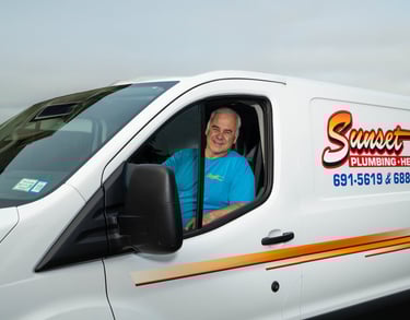 John in his service truck.