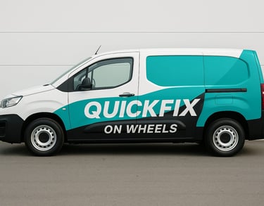 Quickfix on Wheels service van for onsite laptop and phone repairs manchester