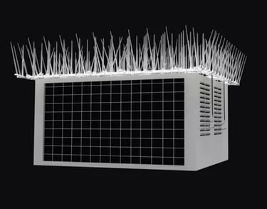 bird spikes protecting home and office units