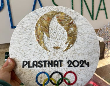 trophée personnalisé, plastnat, JO 2024