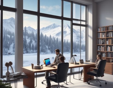 a man riding a skateboard down a street next to tall buildings