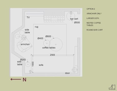 Floor Plan for front room in AutoCad