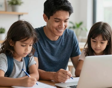 a man riding a skateboard down a street next to tall buildings