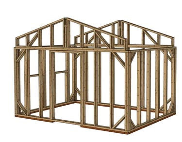 Ossature bois d’un abri de jardin à construire soi-même