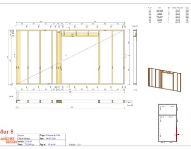 Plan de construction d'ossature bois