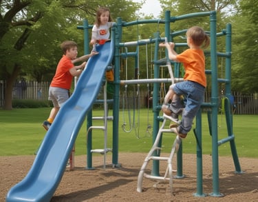 Neurodiverse children playing