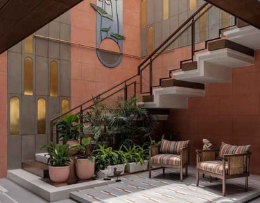 Stainless Steel Handrail work of a modern building