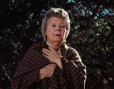 Queenie Smith as Mrs. Whipple on Little House on the Prairie