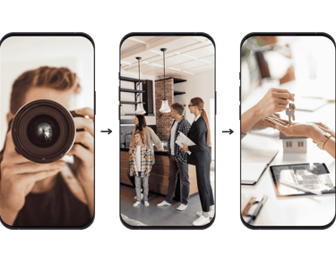 Real estate photography process from capture through marketing and sale