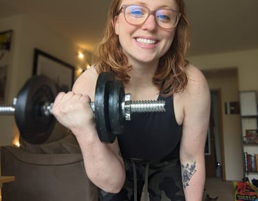 Ashley of Ashley Lynn Fitness, virtual fitness coach for recovering perfectionist.