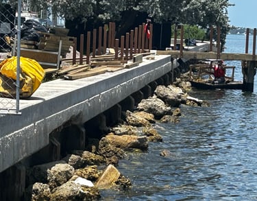 Seawall construction Key Largo