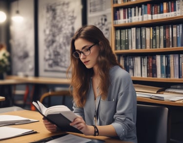 a man riding a skateboard down a street next to tall buildings