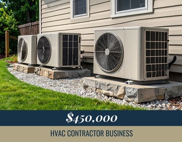 Professional installation of outdoor AC units in a landscaped residential backyard.
