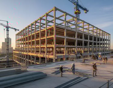 Modern commercial building project in progress