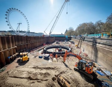 Construction machinery on site