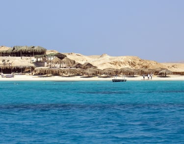 Scenic view of Giftun Island in Egypt with clear turquoise waters