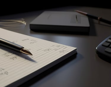 Notitieboek met pen voor zelfstandig werken aan morele reflectie