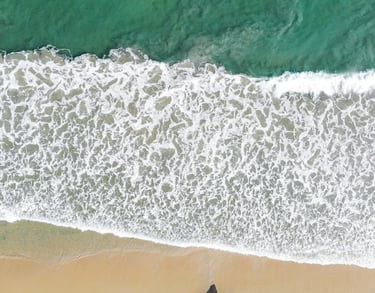 Crystal clear beaches of Kerala.