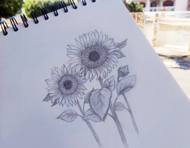 desenho de girassol