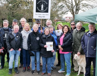 Portishead Independents supporters at the Lakegrounds