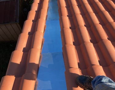 couloir sous tuile en zinc - étanchéité