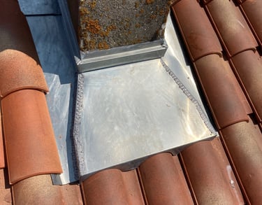 raccord de cheminée en zinc - étanchéité